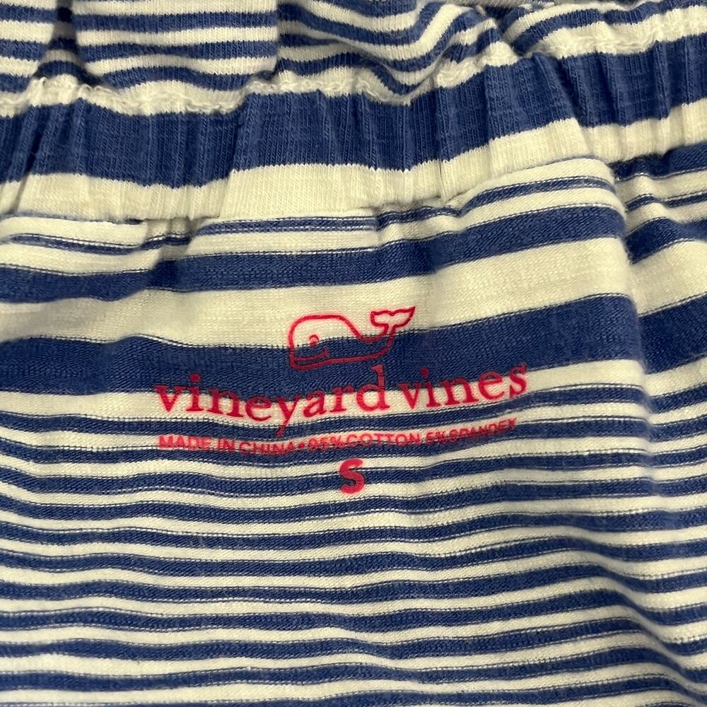 Vineyard Vines Blue and White Off-Shoulder Stripe Dress - Picture 5 of 7